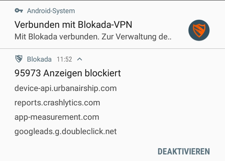 Blokada hat bereits über 95.000 Request blockiert